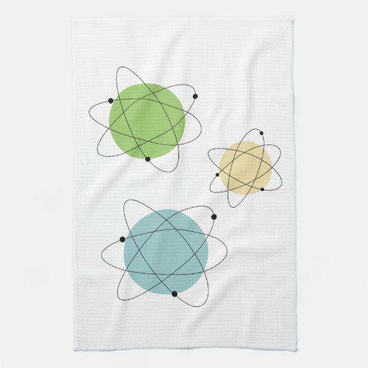 Solar Retro Mid Century Moderne Cute Serviette Cui (Vertical)