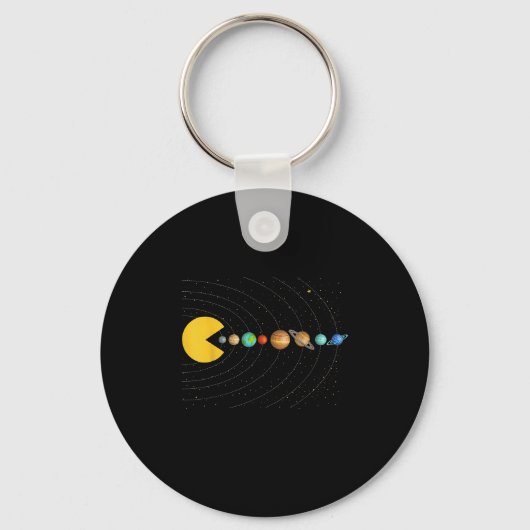 Solar System Astronomy Space Video Games Funny Gra Sleutelhanger (Voorkant)