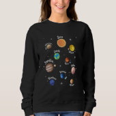 Solar System Kids Planets Outer Space Knowledge Sc Trui (Voorkant)