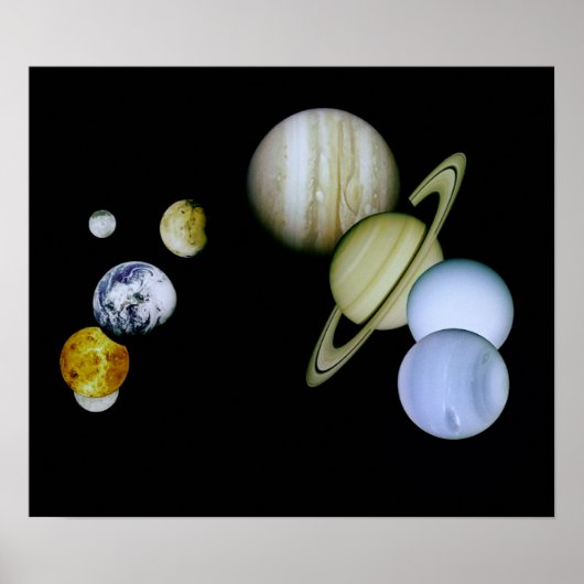 Solar System Large Poster - Science Astronomy gift (Voorkant)