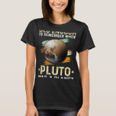 Solar System old enough Pluto Space and Planets Sc T-shirt (Voorkant)