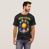 Solar System Planets Educational Science Space Lov T-shirt (Voorkant volledig)
