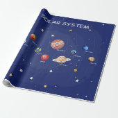 Solar System Planets jigzaagpuzzel Cadeaupapier (Uitgerold)