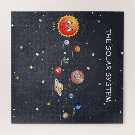 Solar System Planets jigzaagpuzzel Legpuzzel (Horizontaal)