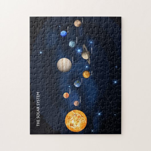 Solar System Planets jigzaagpuzzel Legpuzzel (Verticaal)