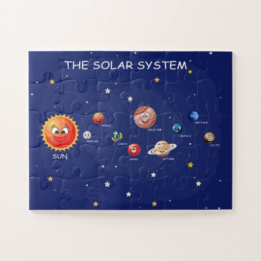 Solar System Planets jigzaagpuzzel Legpuzzel (Horizontaal)
