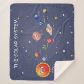 Solar System Planets jigzaagpuzzel Sherpa Deken (Voorkant)