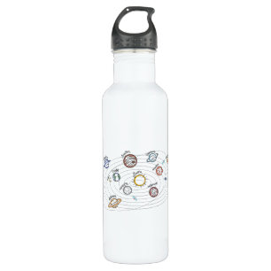 Solar System Planets Kids Knowledge Outer Space Waterfles