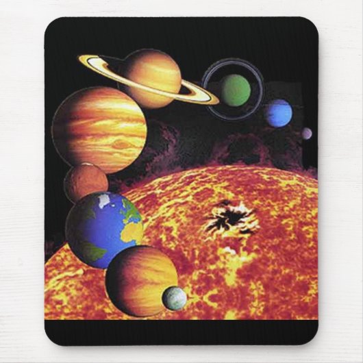 Solar System Planets Mousepad Muismat (Voorkant)