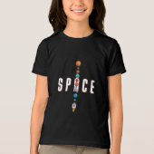 Solar System Planets Rocket Space Art Tri-Blend Shirt (Voorkant)