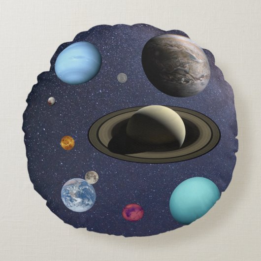 Solar system planets rond kussen (Voorkant)