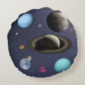 Solar system planets rond kussen (Achterkant)