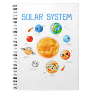 Solar System Planets Science Space Boys Girls STEM Notitieboek