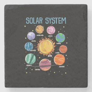 Solar System Planets Science Space Boys Girls STEM Stenen Onderzetter