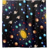 Solar System Shower Curtain Douchegordijn (Voorkant)