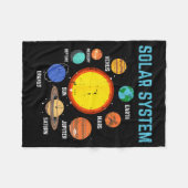 Solar System Sun Planets Galaxy Astronomy Men Wome Fleece Deken (Voorkant (Horizontaal))
