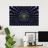 Solar System to Uranus per Martineau Poster (Thuiskantoor)