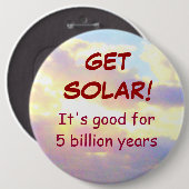 SOLAR-toets Ronde Button 6,0 Cm (Voorkant /achterkant)
