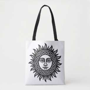 Solar Visage Sigil – Zwarte Zon Embleem T-shirt Draagtas