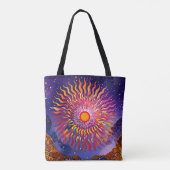 "Solar Whispers in the Sky" De Zon Draagtas (Achterkant)