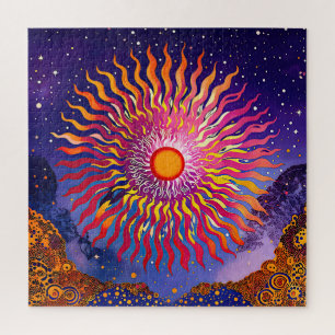 "Solar Whispers in the Sky" De Zon Legpuzzel