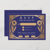 SOLARA II : Carte RSVP de mariage (Devant / Derrière)