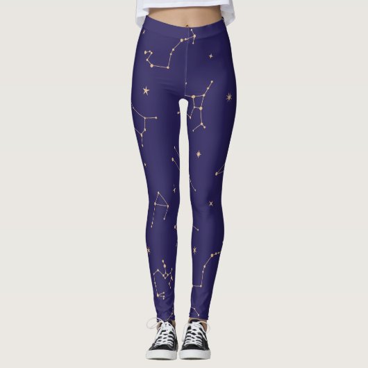 Solareclipse Star Star Celestial Thème Leggings (Devant)