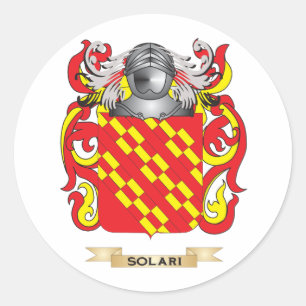 Solari wapenschild (gezinscrest) ronde sticker