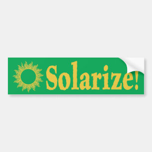 Solariseer! Zonne-energie Bumpersticker