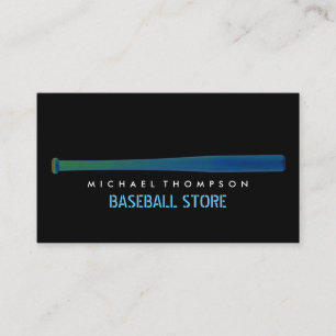 Solarized Baseball Bat, Baseball Player, Coach Visitekaartje