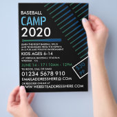 Solarized Honkbalknuppel, Honkbal Kamp Reclame Flyer (Hand)