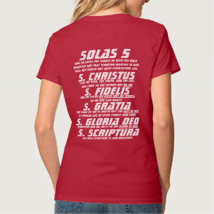 Solas 5 - De 5 "Onlys" - Witte letters T-shirt