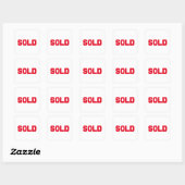 sold classic round sticker (Feuille)