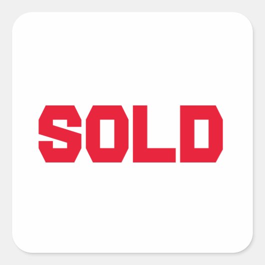 sold classic round sticker (Devant)