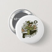 Soldaat aan het werk ronde button 5,7 cm (Voorkant /achterkant)