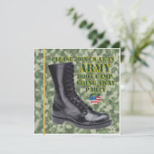 Soldaat Boot Camp die van start gaat partijuitnodi Kaart (Staand voorkant)