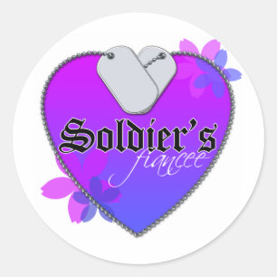 Soldaat-brandhaard militaire doekjes ronde sticker