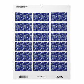 Soldaat: Bright Blue Camouflage Sparkle Camo Army Etiket (Full Sheet)
