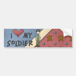 Soldaat-Bumpersticker militair Collectie Leger Bumpersticker