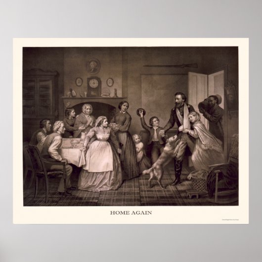 Soldaat burgeroorlog welkom thuis poster (Voorkant)