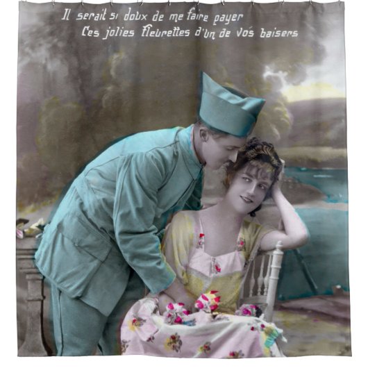 Soldaat en minnaar douchegordijn (Voorkant)