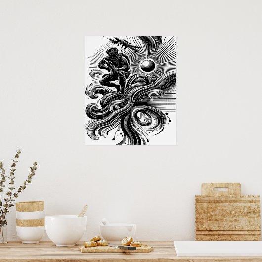 Soldaat en Vagues Poster (Keuken)