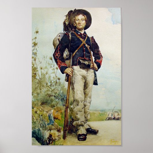 soldaat in de burgeroorlog poster (Voorkant)