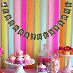 Soldaat Joe Camouflage Partij Gefeliciteerd Vlaggetjes