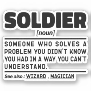 Soldaat Noun Definitie Gepensioneerde Veteraan Dad Sticker