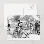 Soldaat op de fiets Penny Farthing Briefkaart (Voorkant / Achterkant)