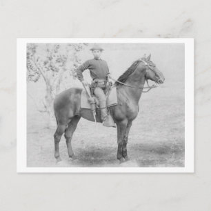 Soldaat op zijn paard in South Dakota Foto Briefkaart