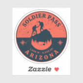 Soldaat passeren Arizona wandelpaden Sticker (Vel)