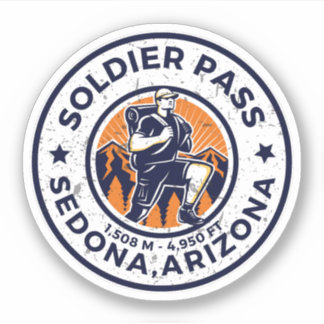 Soldaat passeren Arizona wandelpaden Sticker