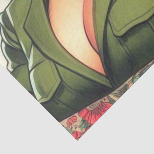 soldaat pin-ups tissuepapier (Detail)